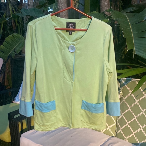 Lime green cardigan - Picture 3 of 15